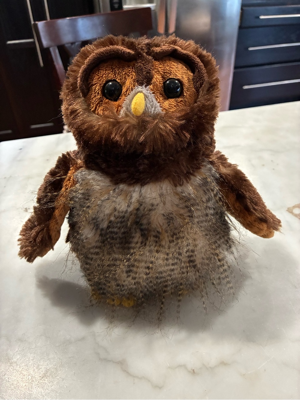 WebKindz Ganx Stuffed Animal Plush Brown Batted owl 9" No Code